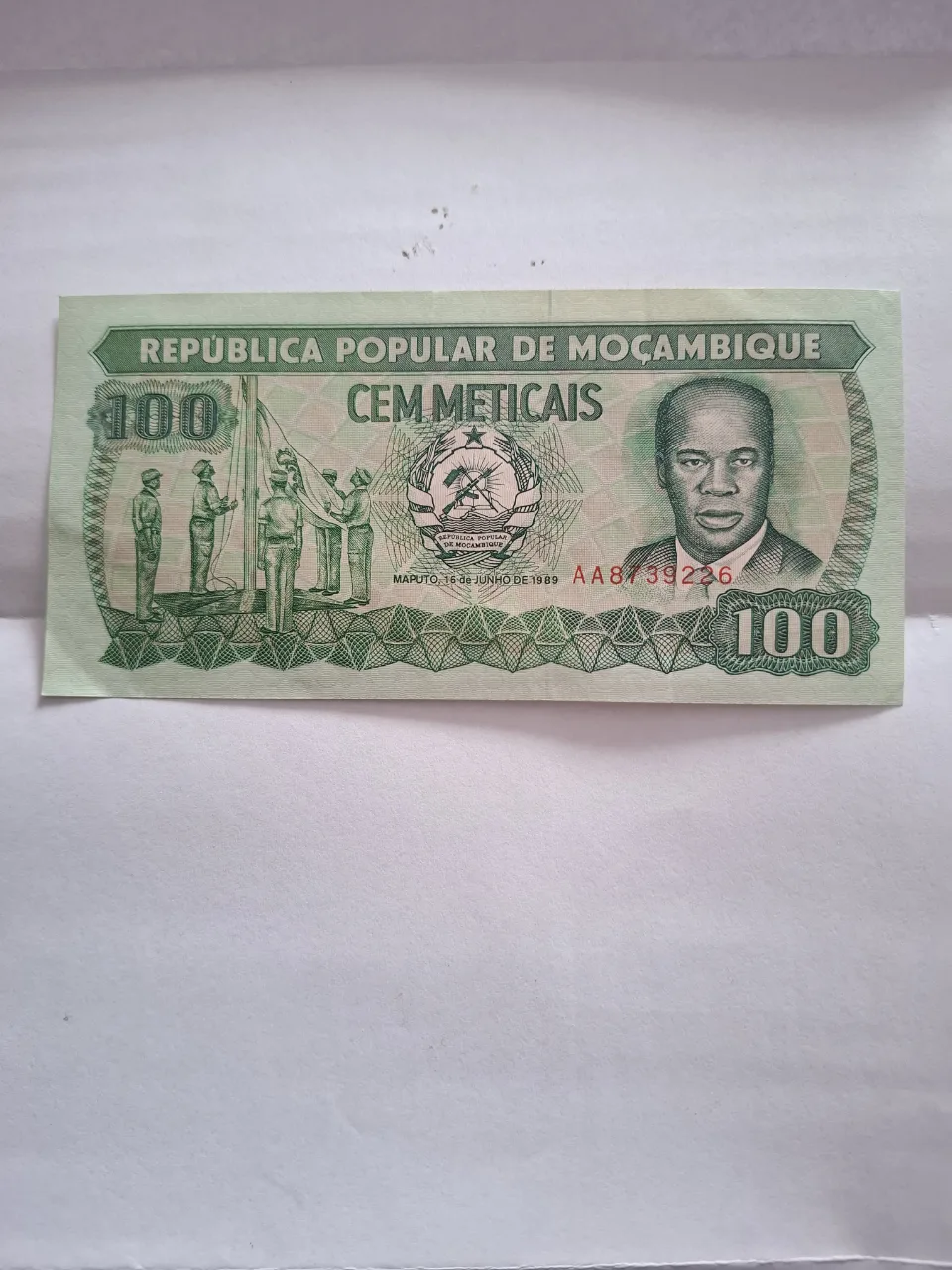 100 meticais 1989 unc – fotografia 1 din 2