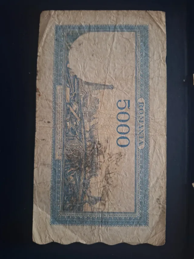 5000 lei 1945 romania – fotografia 2 din 2