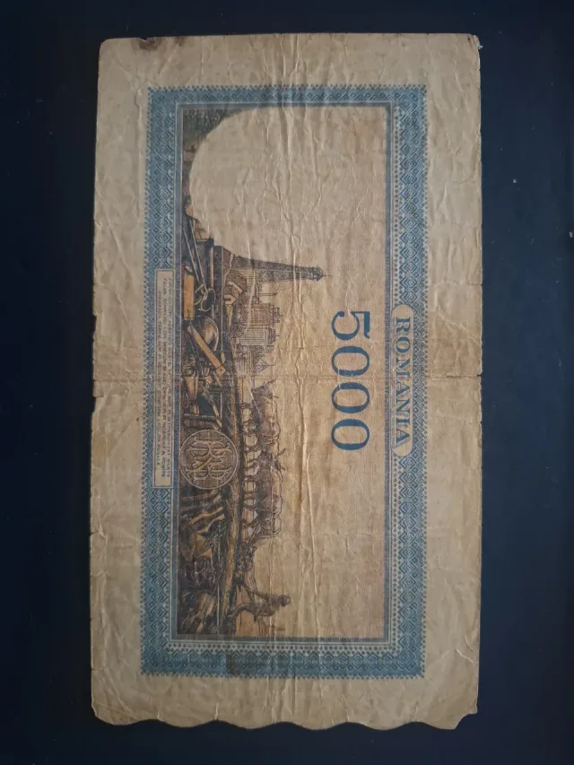 5000 lei 1945 romania – fotografia 2 din 2