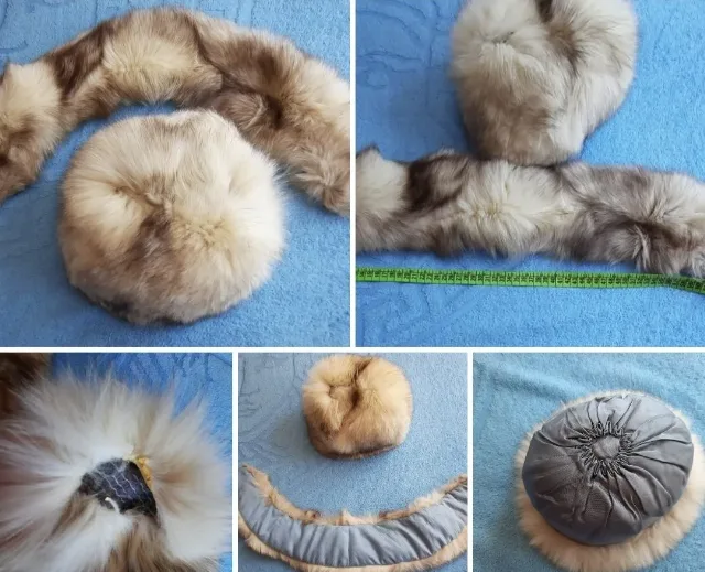 Set(1000 de lei) sau separat : Guler(600 lei) și căciulă de blană.(600 lei)
Caciulă și guler din blană de – fotografia 2 din 2