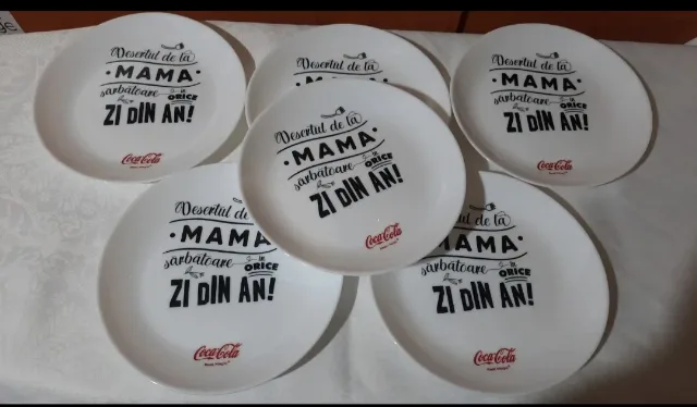 Set pahare Krosno + farfurii Coca-Cola (6+6) ideal familie – fotografia 3 din 4
