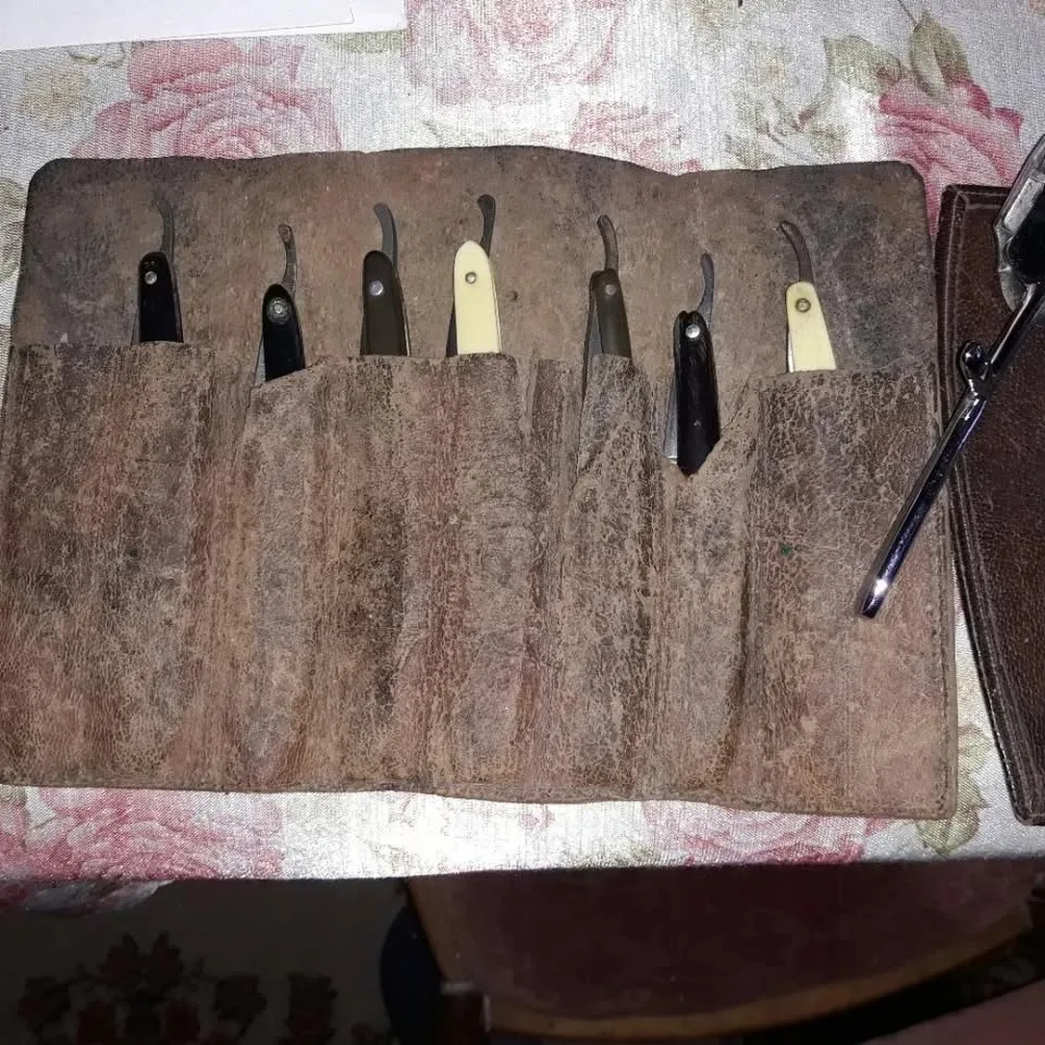 Lot elita truse barbier,colectionari, Premium Solingen & Sheffield,anii 1880-1950 – Oradea, Bihor