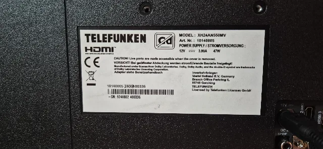Telefunken 24" (61 cm) 12V / 220V Smart TV – Rulotă, Autorulotă, Barcă – Garantie 12 luni – fotografia 3 din 3