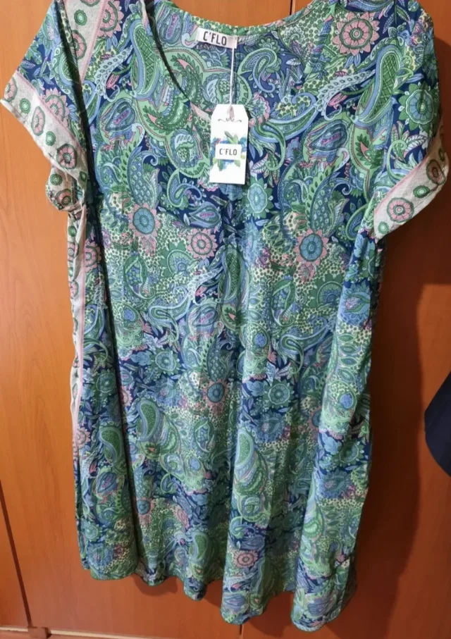 Outfit de vară: Rochie nouă; papuci vernil, vintage – fotografia 2 din 8