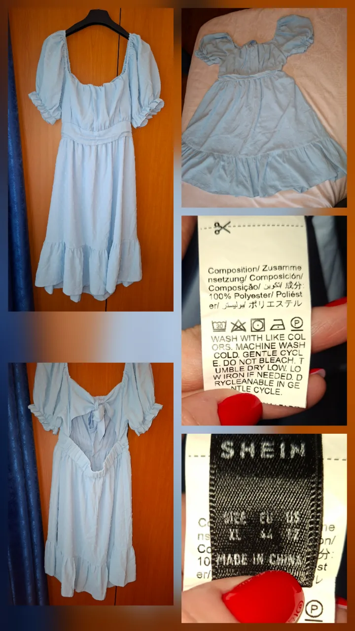 Rochiță de vară foarte feminină, perfectă pentru zile călduroase, vacanță sau ieșiri casual , folosit ocazional in vacan – fotografia 1 din 6
