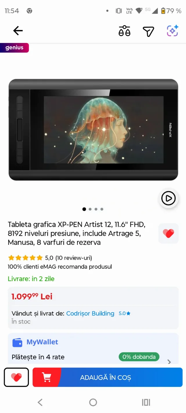 Tableta grafica XP-PEN artist 12 – fotografia 5 din 8