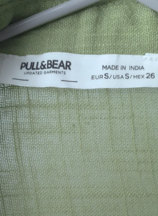 Camasa Pull & Bear, verde (usor oliv) – fotografia 3 din 6