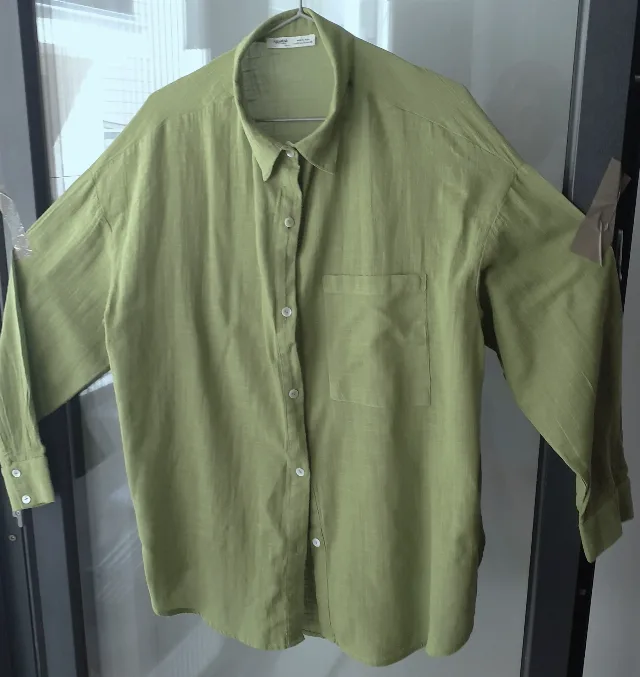 Camasa Pull & Bear, verde (usor oliv) – fotografia 1 din 6