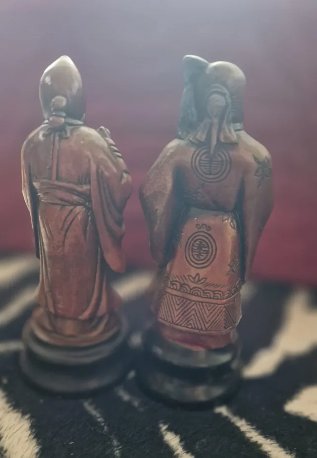2 statuete vintage, rare reprezentand zei chinezi ai longevității – fotografia 2 din 5