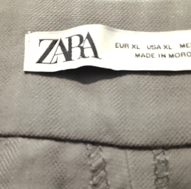 ZARA Pantaloni de vara gri deschis: – fotografia 5 din 6