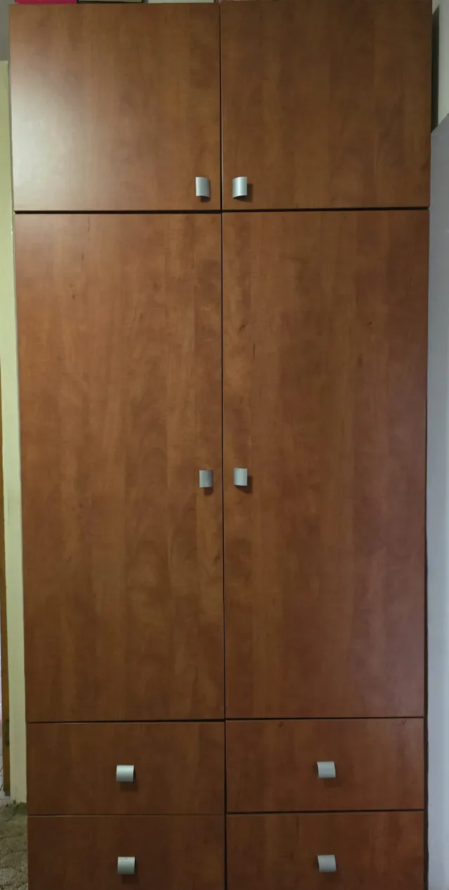 Dulap 2 usi foarte incapator, culoare cires, pal – fotografia 1 din 5