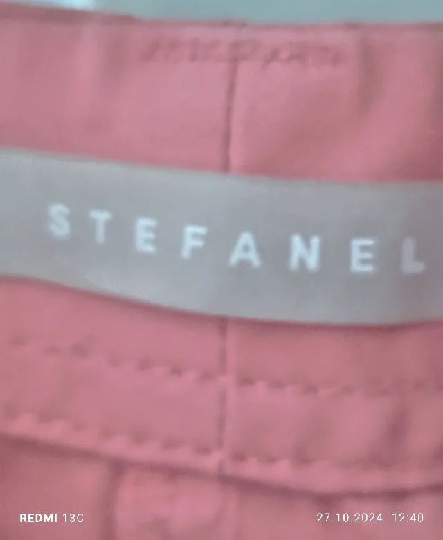 Pantalonii Stefanel roz, lungi, de toamna- primavara: noi, fara eticheta – fotografia 3 din 8