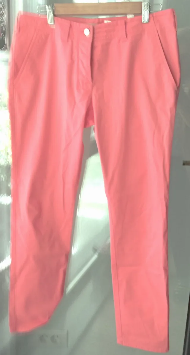 Pantalonii Stefanel roz, lungi, de toamna- primavara: noi, fara eticheta – fotografia 1 din 8
