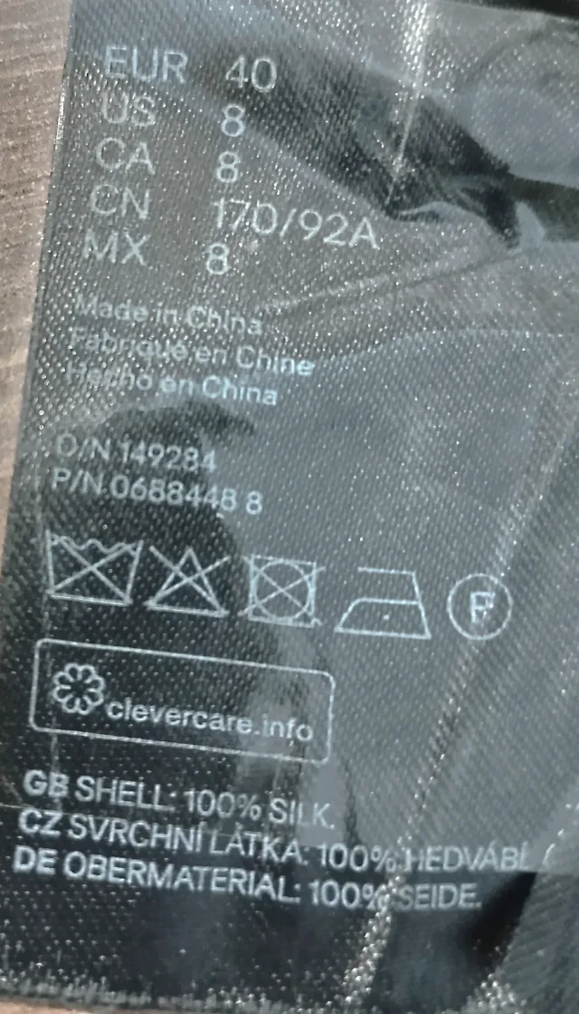 Bluza din matase H&M neagra, maneca lunga: – fotografia 7 din 8