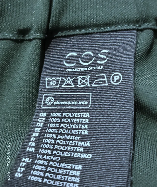 Pantalonii COS verzi matasosi de vara – fotografia 7 din 8