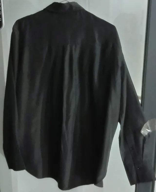 Bluza din matase H&M neagra, maneca lunga: – fotografia 5 din 8