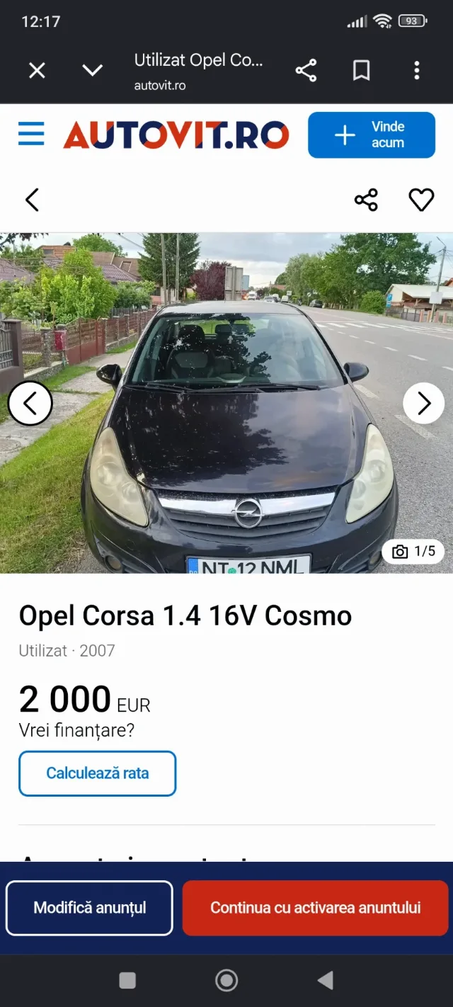 Opel CORSA D benzina 14 – fotografia 1 din 4