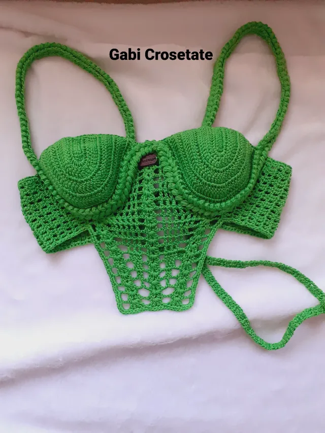 Top crosetat,marime s – fotografia 4 din 5