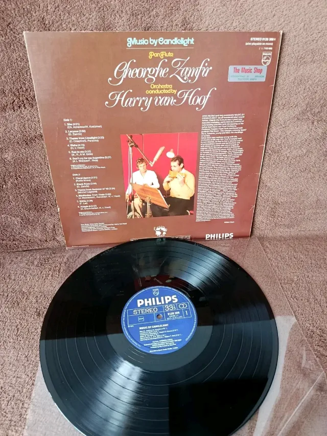 GHEORGHE ZAMFIR & Orchestra Harry van Hoof - Music By Candlelight  (LP 1978 Philips Olanda) – fotografia 2 din 3