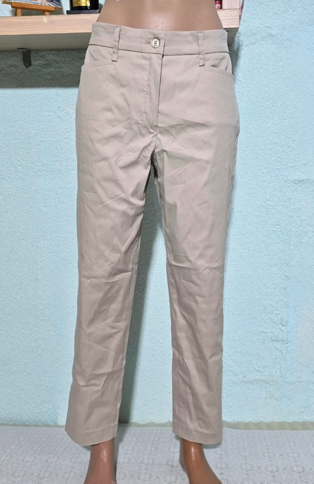 Pantaloni de vara, dama cu talie inalta, M – fotografia 1 din 8