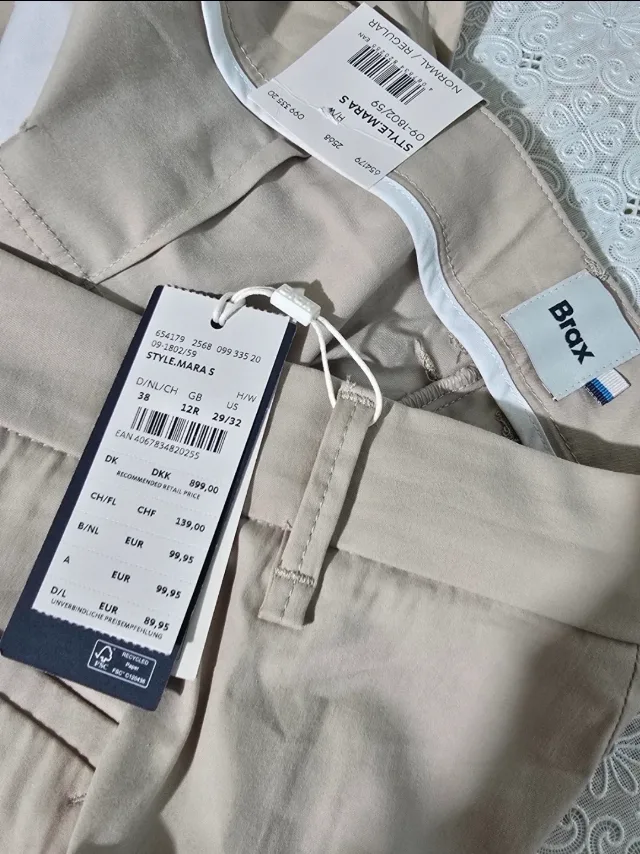 Pantaloni de vara, dama cu talie inalta, M – fotografia 8 din 8