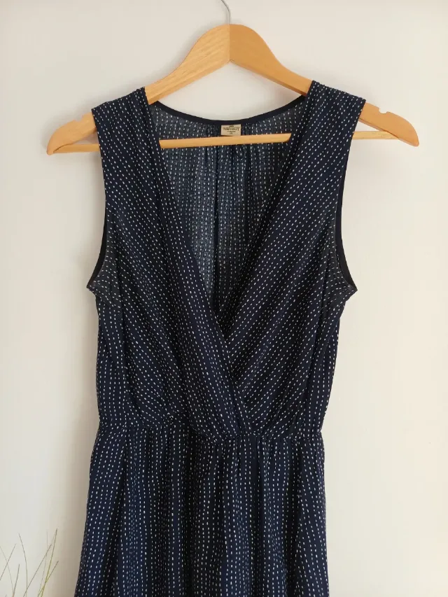 Rochie asimetrica Timeout, mărimea 38 (M), bleumarin cu picățele – fotografia 5 din 8