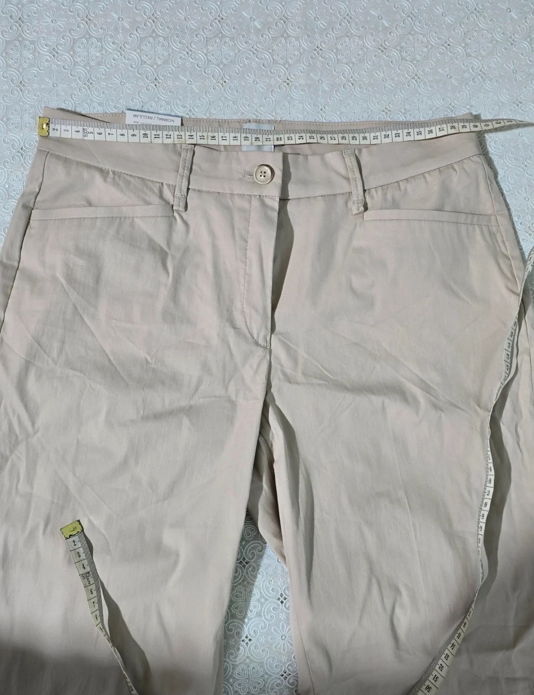 Pantaloni de vara, dama cu talie inalta, M – fotografia 5 din 8
