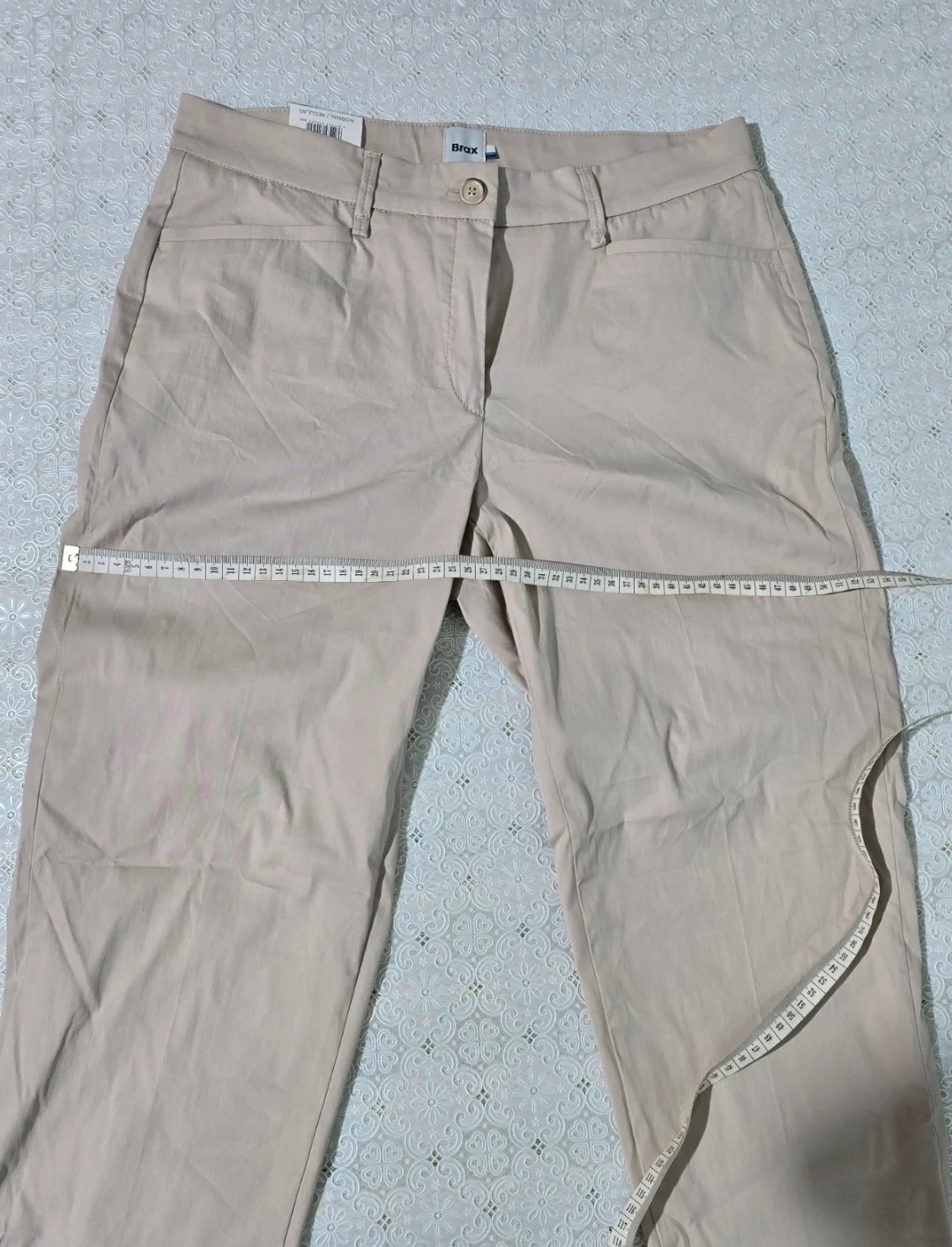 Pantaloni de vara, dama cu talie inalta, M – fotografia 7 din 8