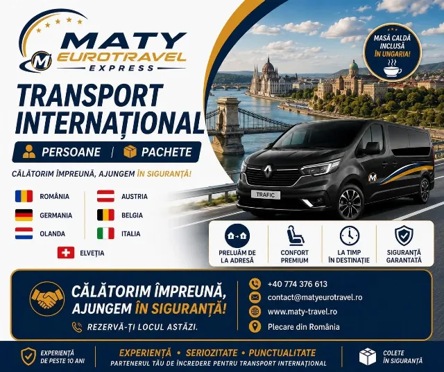 MatyTravel Transport Persoane și Colete România-Germania – Timisoara, Timiș