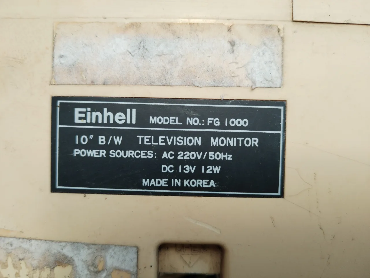 TV alb negru Einhell 10" – fotografia 5 din 8