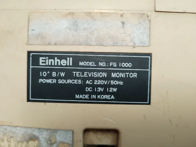 TV alb negru Einhell 10" – fotografia 5 din 8