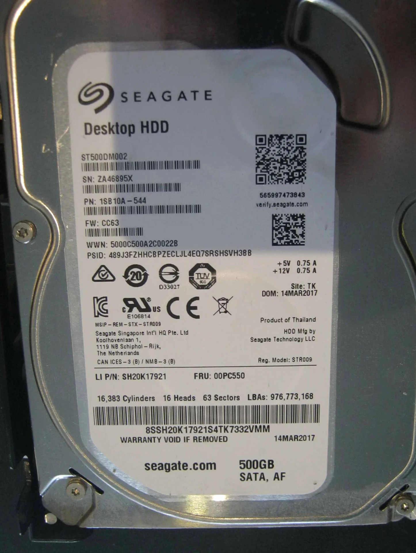 HDD 500 GB, 3.5" verificate cu HDD Sentinel, 100% toate – fotografia 3 din 6