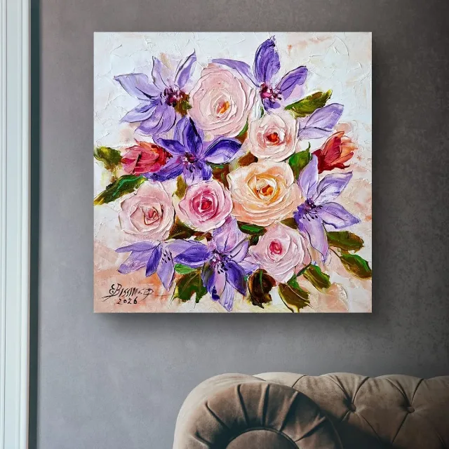 Trandafiri si clematis – fotografia 5 din 8