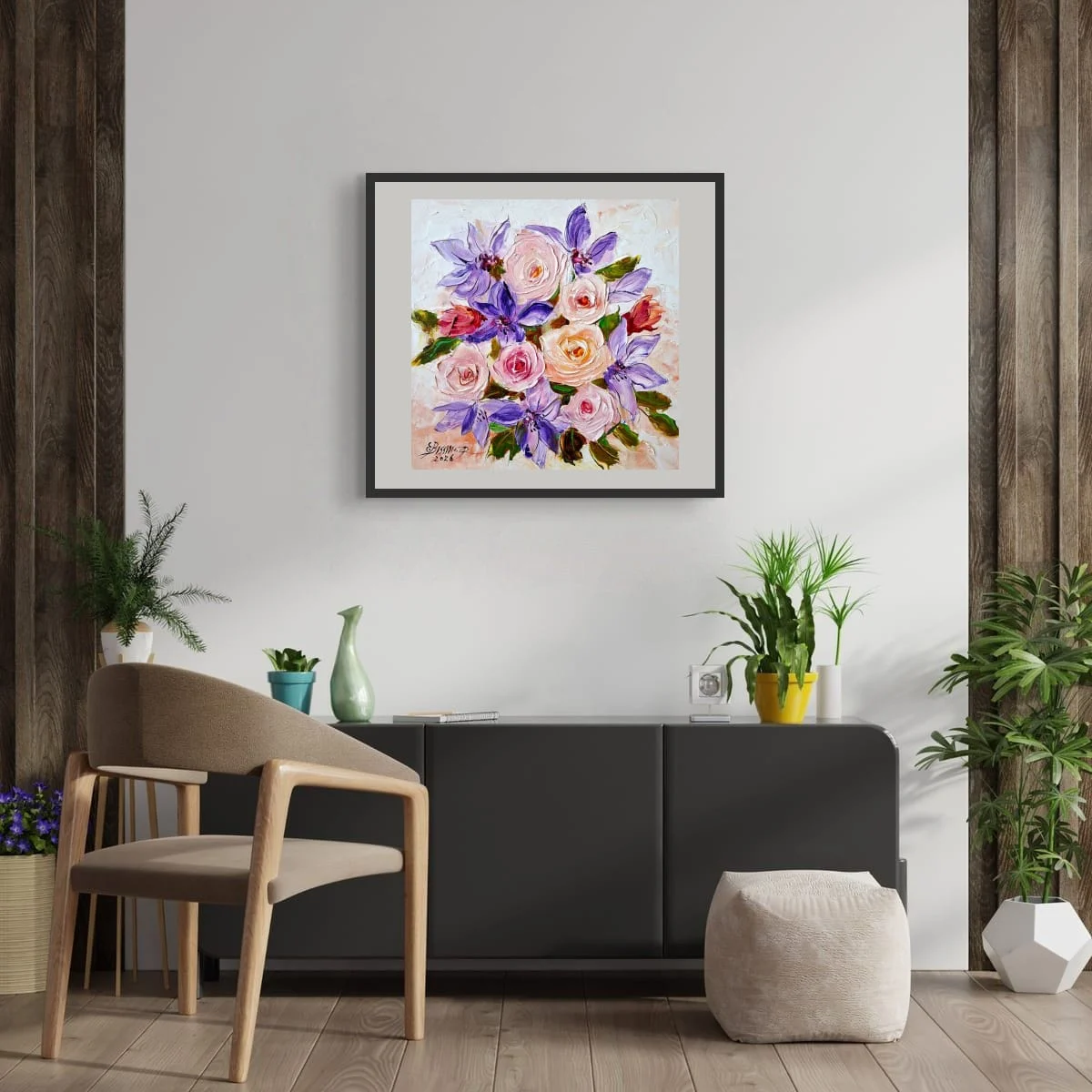 Trandafiri si clematis – fotografia 7 din 8