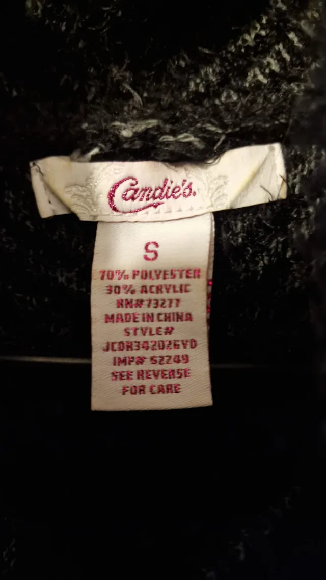 Candie's, Rochie-pulover, negru, S – fotografia 3 din 3