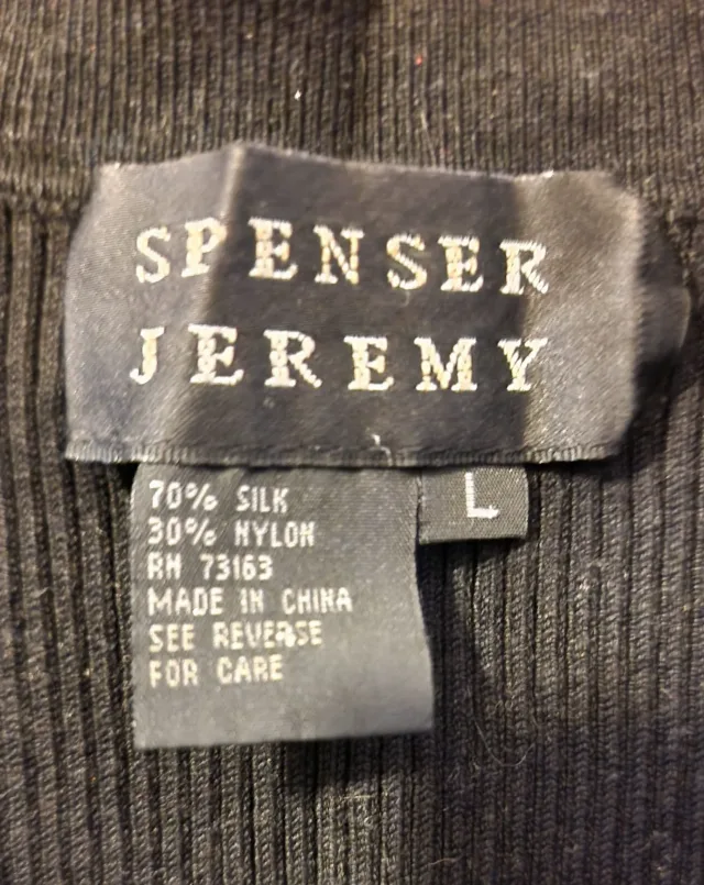 Spenser Jeremy, Bluza de damă, negru, guler polo clasic, L – fotografia 3 din 3