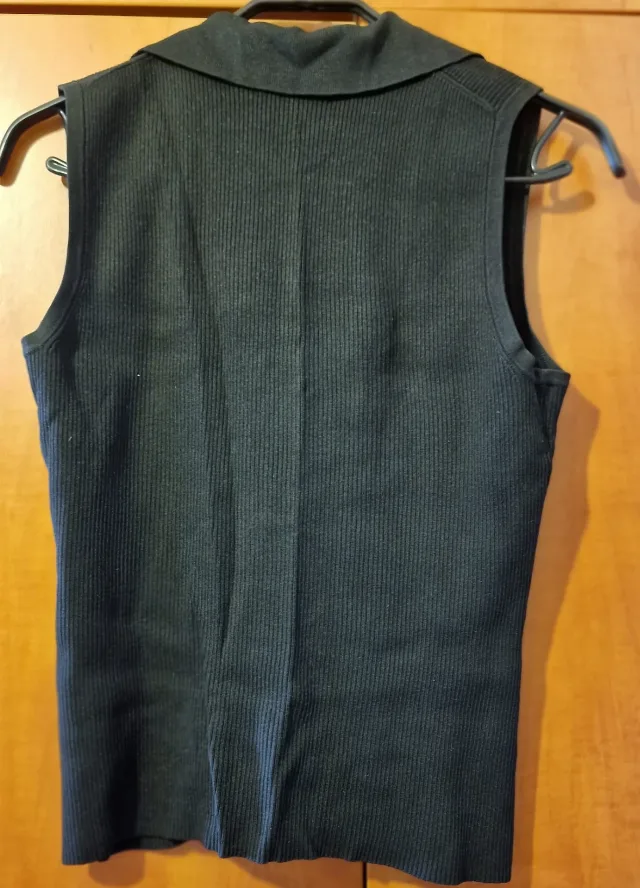 Spenser Jeremy, Bluza de damă, negru, guler polo clasic, L – fotografia 2 din 3