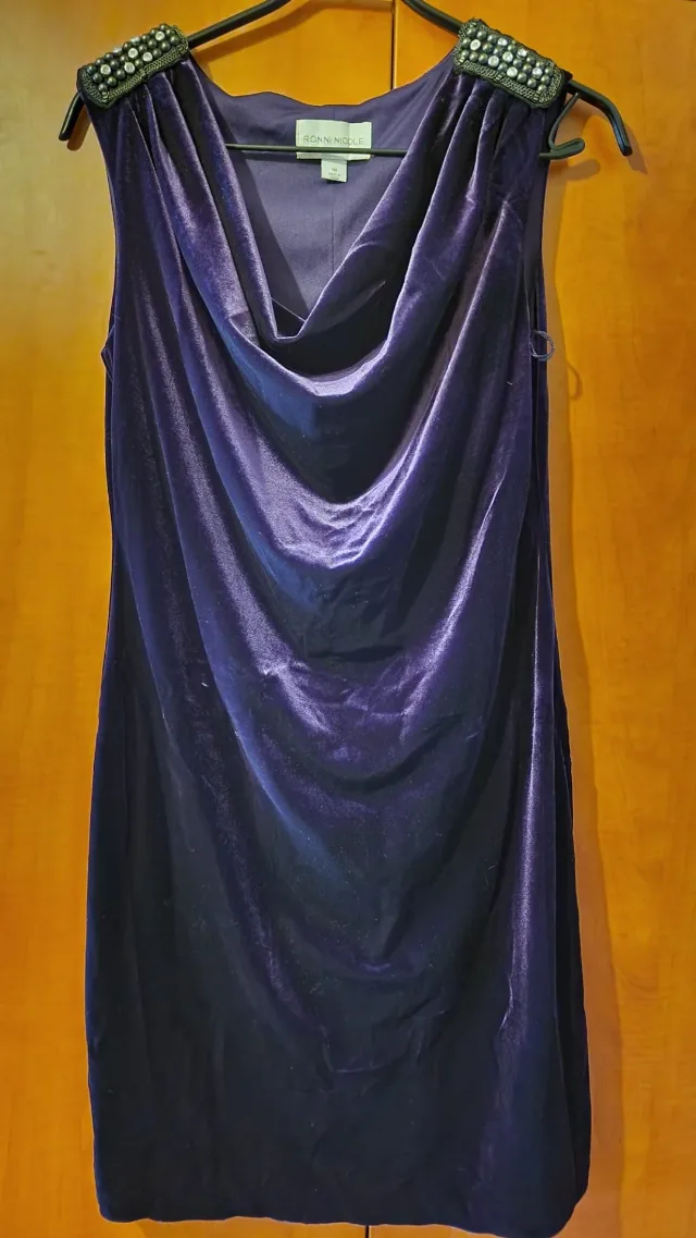RONNI NICOLE, Rochie violet închis din catifea, masura 10 – Sector 6, București