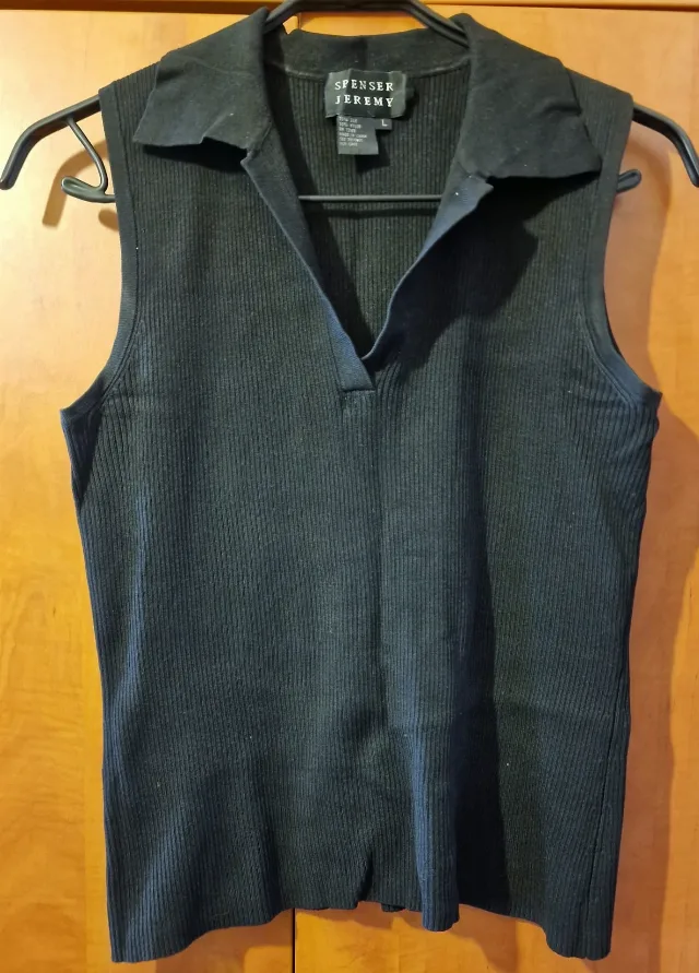 Spenser Jeremy, Bluza de damă, negru, guler polo clasic, L – Sector 6, București