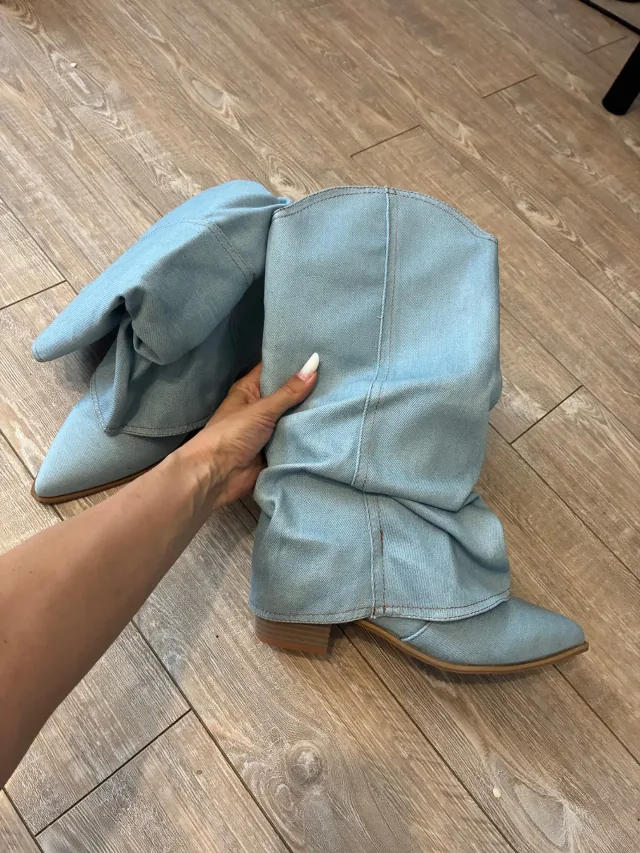 Cizme noi din denim – fotografia 3 din 3