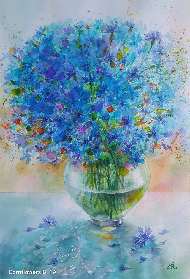 Buchet flori albastre de câmp – Sector 1, București