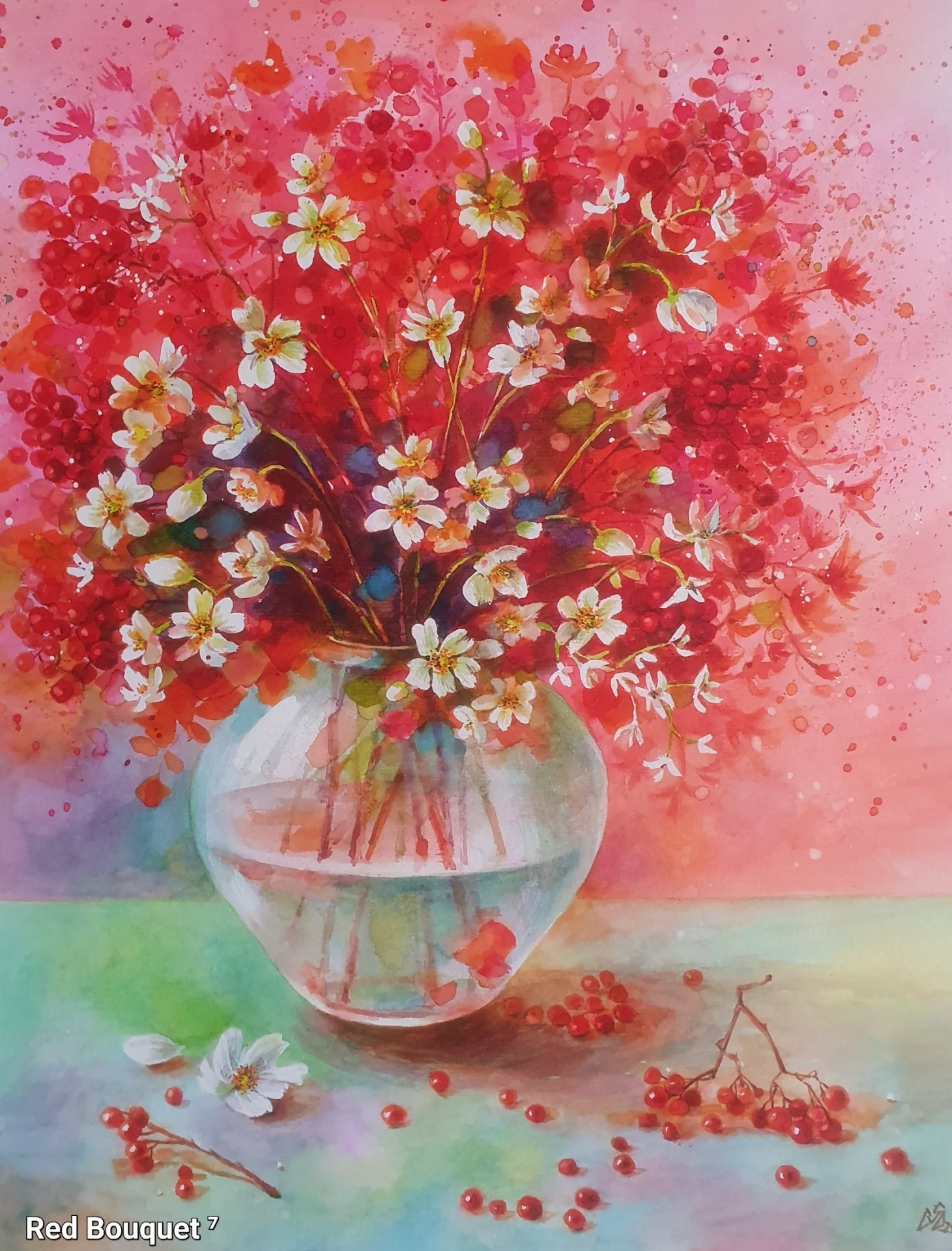 Tablou Buchet flori roșii – fotografia 1 din 7