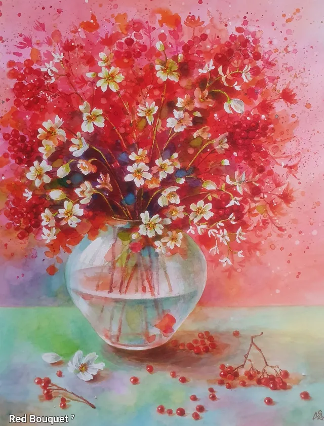 Tablou Buchet flori roșii – fotografia 1 din 7