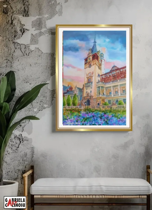 Tablou Castelul Peleș Primavara – fotografia 4 din 6