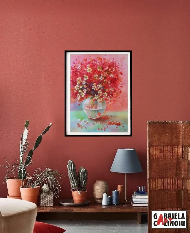 Tablou Buchet flori roșii – fotografia 6 din 7