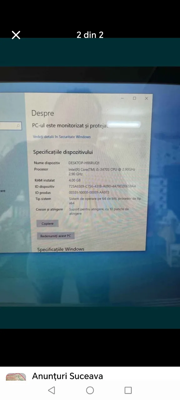 Vând all in one PC Lenovo – fotografia 2 din 2