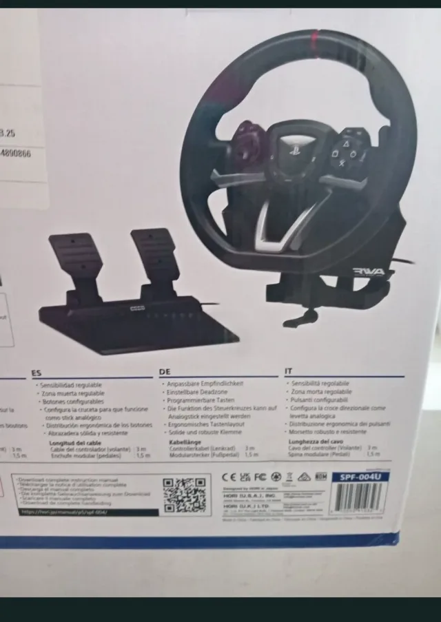 Volan, pedale și suport metalic reglabil pentru PS4/PS5 – fotografia 6 din 8