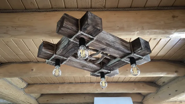 Bar#lustre lemn masiv – fotografia 3 din 4