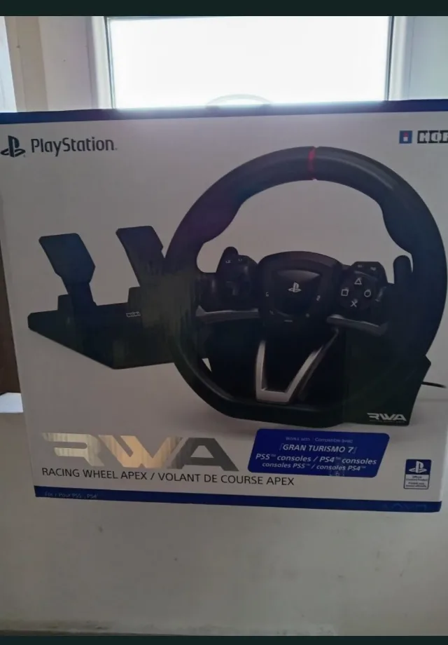 Volan, pedale și suport metalic reglabil pentru PS4/PS5 – fotografia 5 din 8