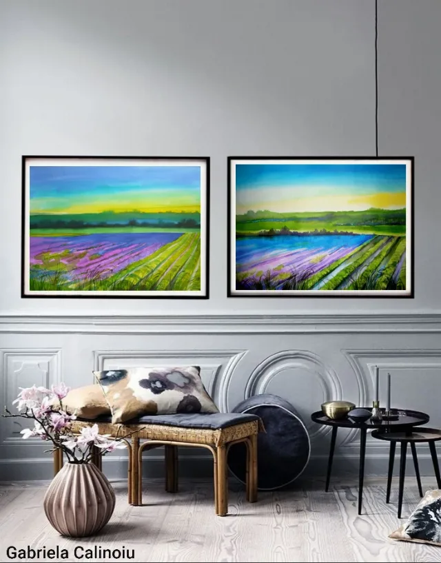 Tablou peisaj cu lavandă – fotografia 4 din 6
